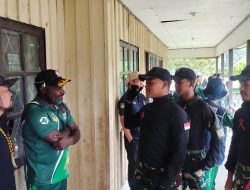 Satgas Yonif 112/DJ Laksanakan Jalan Sehat Dan Senam Bersama Warga Papua