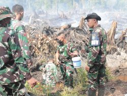 TNI dan Tim Gabungan Padamkan Kebakaran Hutan di Trumon, Aceh Selatan