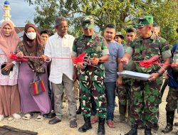Yonzipur 16/DA Rampungkan Pembangunan Jembatan Bailey Jangka Mesjid, Bireun