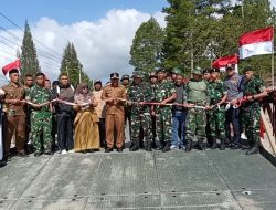 Jembatan Bailey Karang Rejo, Bener Meriah Rampung, TNI, Pemda bersama Warga Gelar Syukuran dan Doa Bersama