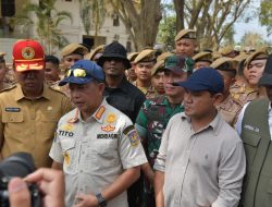 Wagub Bersama Mendagri Aceh Tinjau Huntara Usai Apel Pemulangan Satgas