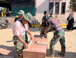 Rusak akibat Banjir Bandang, Yonkav 11/Macan Setia Cakti Renovasi SDN 1 Lhok Medang Ara, Aceh Tamiang