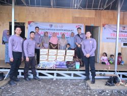 Bantuan Sosial untuk Warga Huntara Tangse, Wujud Empati Mahasiswa STIK Angkatan 83/WPS