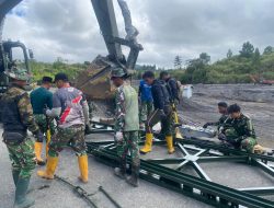 Masuk bulan suci Ramadhan, TNI kebut Pembangunan Jembatan Bailey Desa Karang Rejo, Bener Meriah