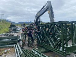 Satgas Gulbencal Percepat Pembangunan Jembatan Bailey di Karang Rejo, Wujud Nyata Kepedulian TNI Pulihkan Akses Pascabencana