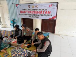 Mahasiswa STIK Angkatan 83/WPS Gelar Bakti Kesehatan untuk Warga Gampong Tanjung