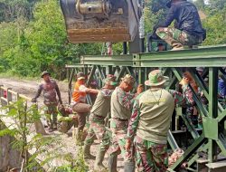 Pembangunan Jembatan Bailey di Lukup Sabun Barat Capai 20 Persen, Perkuat Konektivitas Antar Desa di Kute Panang