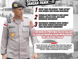 Kapolda Aceh Imbau Masyarakat Tidak Panic Buying, Stok BBM Dipastikan Aman