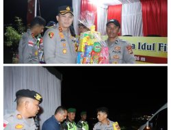 Pantau Arus Balik Idul Fitri, Kapolres Pidie Dampingi Kapolda Aceh Kunjungi Pos Pantau di Pintu Tol Padang Tiji