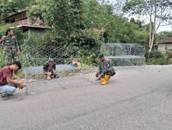 Kodim 0119/Bener Meriah pasang Beronjong di Kecamatan Bener Kelipah