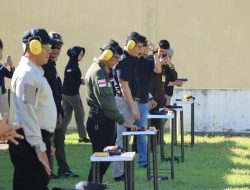 Pererat Sinergitas, Polda Aceh dan Kanwil DJBC Aceh Gelar Latihan Menembak Bersama