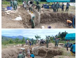 Bersama Masyarakat, TNI Bangun Jembatan Gantung di Aceh Tenggara.
