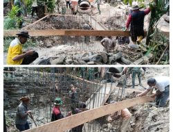 Kodim 0108/Agara bersama Warga percepat Pembangunan Jembatan Gantung Perintis Garuda di Aceh Tenggara