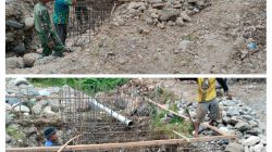 Pembangunan Jembatan Perintis Jambur Mamang, Aceh Tenggara capai 40 Persen