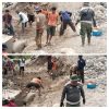 Kodim 0108/Agara Pasang Mal Pondasi Jembatan Gantung Perintis di Desa Jambur Mamang, Aceh Tenggara