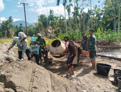 Kodim 0108/Agara Percepat Pembangunan Jembatan Gantung Perintis di Ds. Kuta Ujung, Aceh Tenggara