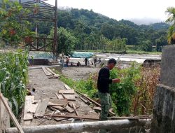 Kodim 0108/Agara percepat Pembangunan Jembatan Gantung yang menghubungkan Ds. Lawe Pinis dengan Ds. Lawe Ger-Ger, Aceh Tenggara
