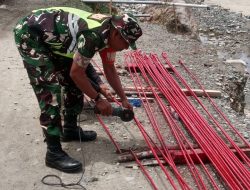 Kodim 0116/Nagan Raya Percepat Pembangunan Jembatan Gantung di Desa Blang Meurandeh, Nagan Raya.