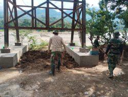 Gotong Royong Kodim 0108/Agara dan Masyarakat Percepat Pembangunan Jembatan Gantung Perintis di Lawe Ger Ger Aceh Tenggara