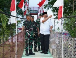 Pangdam IM Resmikan Jembatan Perintis Garuda di Aceh Tamiang.
