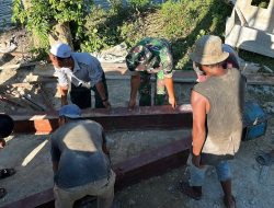 Progres Pembangunan Jembatan Gantung Desa Serasah Capai 36,15 Persen, TNI dan Masyarakat Gotong Royong Percepat Pekerjaan