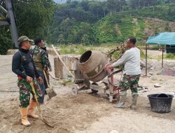 Kodim 0108/Agara Bersama Warga, terus Percepat Pembangunan di Desa Lawe Pinis, Aceh Tenggara