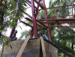 Jembatan Gantung Desa Serasah Aceh Singkil yang dibangun TNI, kini Capai progres 41,50 Persen