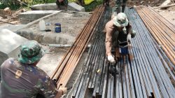 Kodim 0108/Agara Bersama Warga percepat Pembangunan Jembatan Gantung Perintis di Kuta Ujung Aceh Tenggara