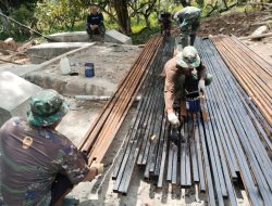 Kodim 0108/Agara Bersama Warga percepat Pembangunan Jembatan Gantung Perintis di Kuta Ujung Aceh Tenggara