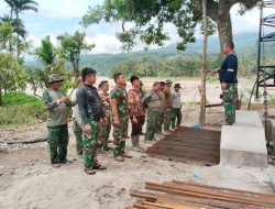 Kodim 0108/Agara bersama masyarakat terus percepat pembangunan Jembatan Gantung Lawe Ger Ger Aceh Tenggara