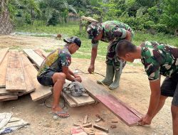 Progres Pembangunan Jembatan Gantung Desa Serasah Capai 44,35 Persen