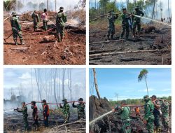 Dandim 0107/Asel Turun Langsung Pimpin Pemadaman Bara di Ujung Mangki Aceh Selatan